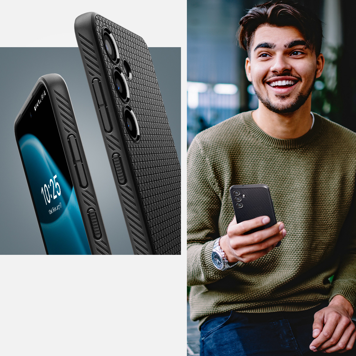 Etui Spigen Liquid Air do Galaxy S24 Plus, czarne